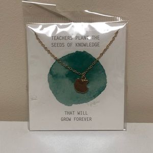 NWT TEACHER APPLE NECKLACE